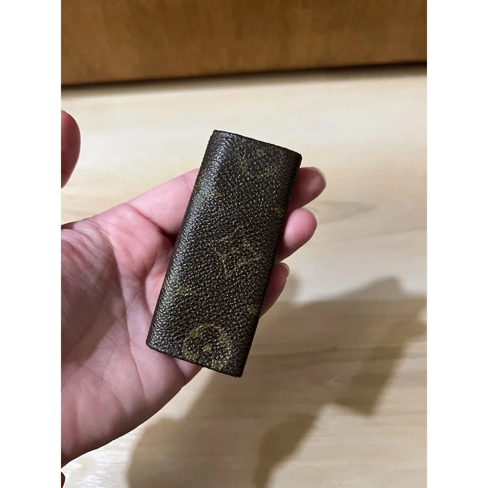 Authentic Louis Vuitton Key Case Monogram Vintage 80's 3 Key Ring Small Snap - Picture 2 of 8